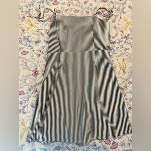 M/L Striped Black and White mini dress with ties.